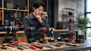 コードレス工具を比較する日本人作業者と工具ランキングの選び方