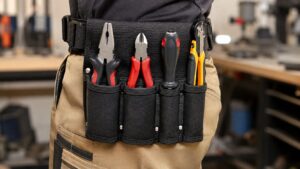 ペンチやドライバーを収納した工具用4丁差しホルダー