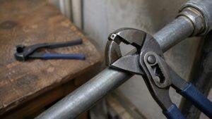 金属パイプをつかむウォーターポンププライヤーと挟む工具